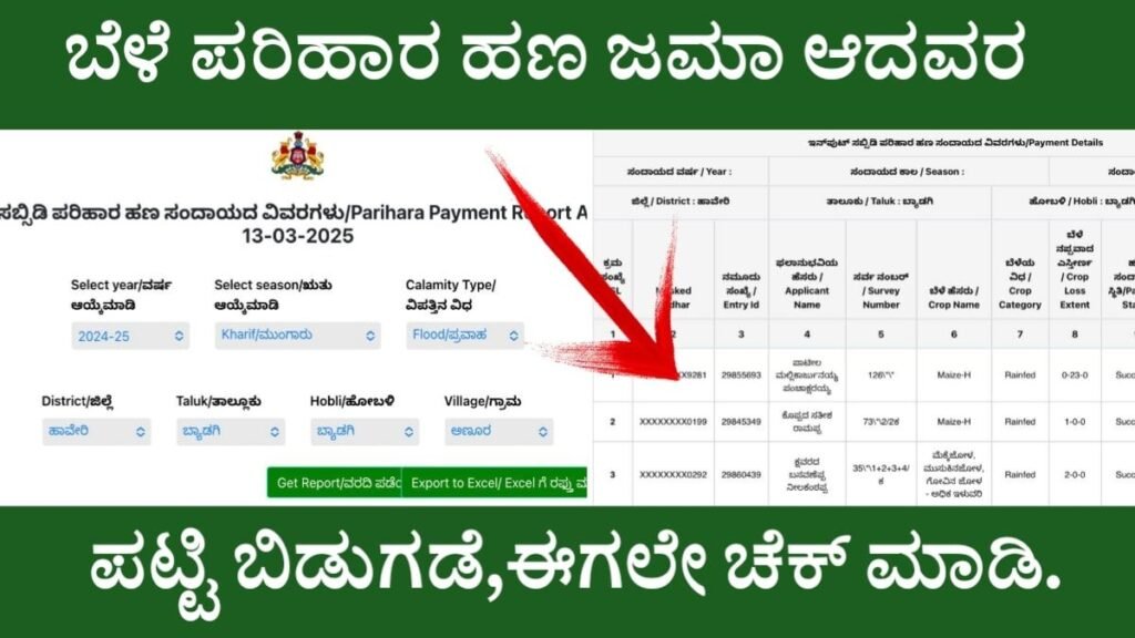 Crop compensation beneficiary list 